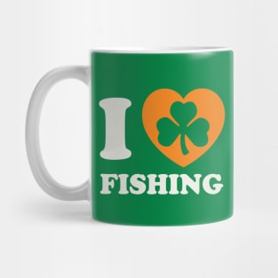 Irish Fisherman St Patricks Day Fishing Irish Pride Shamrock Heart Mug